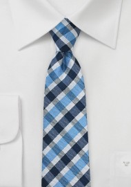 Summer Gingham Tie in Blues