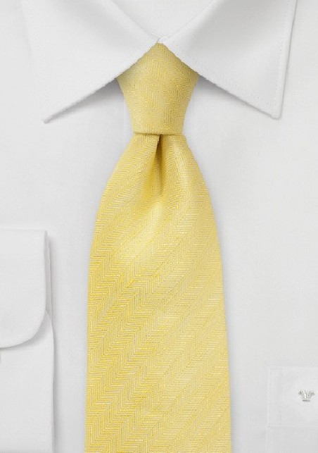 Herringbone Tie in Lemon