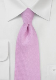 Herringbone Necktie in Classic Pink