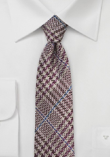 Men's Narrow Plaid Tie