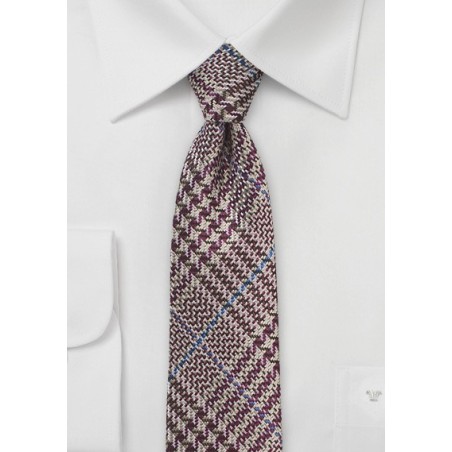 Men's Narrow Plaid Tie