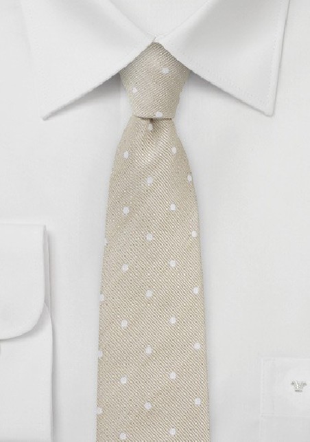 Honey Wheat Polka Dot Tie