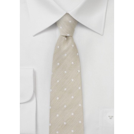 Honey Wheat Polka Dot Tie