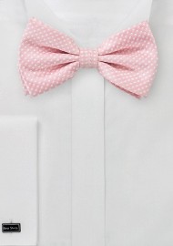 Soft Pink Pin Dot Bow Tie