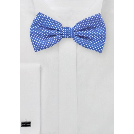 Horizon Blue Bow Tie with Pin Dots