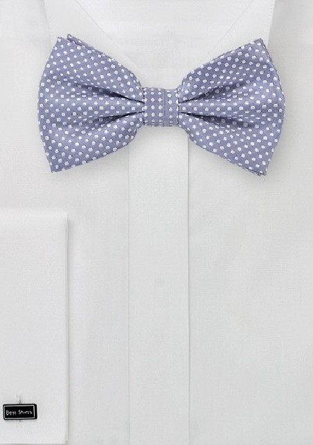 Lilac Purple Pin Dot Bow Tie