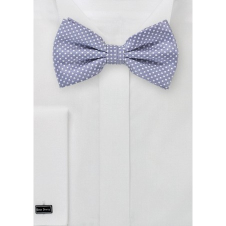 Lilac Purple Pin Dot Bow Tie
