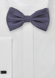 Pin Dot Bow Tie in Dark Eggplant Purple