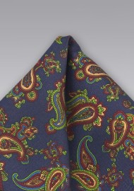 Elegant Paisley Silk Pocket Square