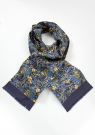 Bold Floral Silk Scarf for Men