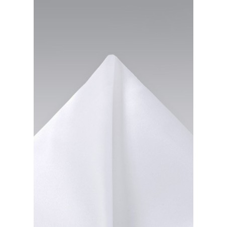 Bright White Silk Pocket Square