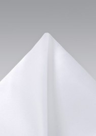 Bright White Silk Pocket Square