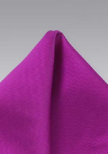 Silk Pocket Square in Dark Fuchsia