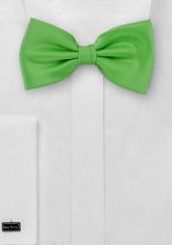 Solid Bow Tie in Bright Kelly Green