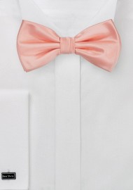 Peach Pink Colored Bow Tie