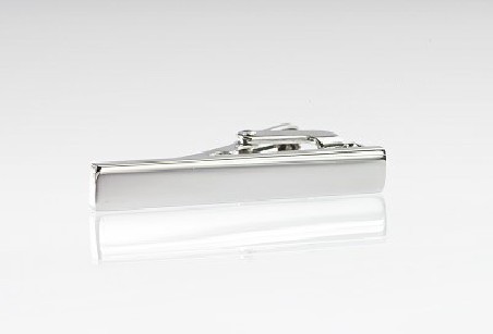 Elegant Silver Tie Bar in Narrow Width