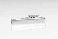 Elegant Silver Tie Bar in Narrow Width