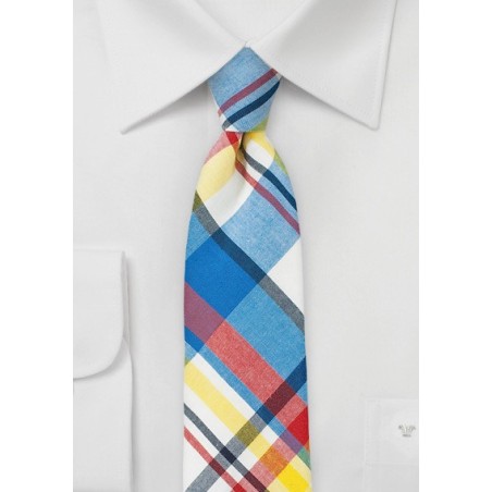 Bold Summer Madras Necktie