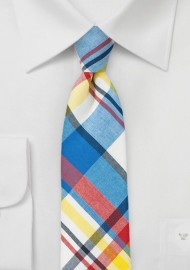 Bold Summer Madras Necktie
