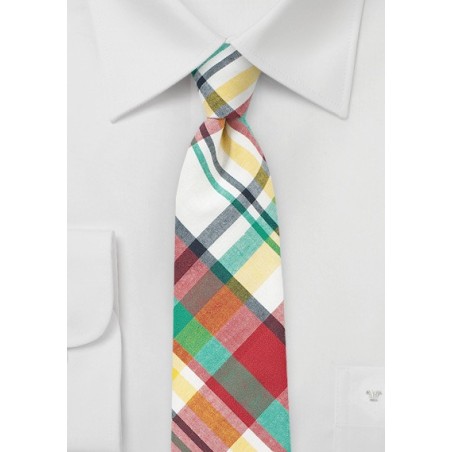 Colorful Madras Summer Tie