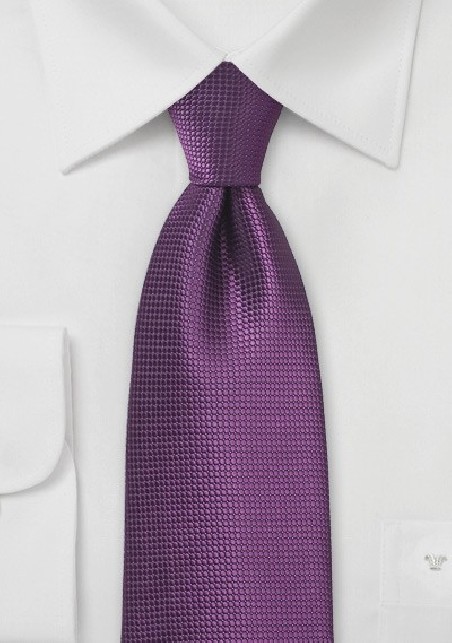 Textured Necktie in Grape Purple