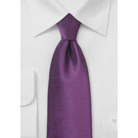 Textured Necktie in Grape Purple