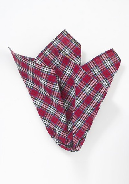 Cotton Plaid Pocket Square