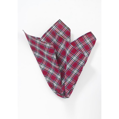 Cotton Plaid Pocket Square