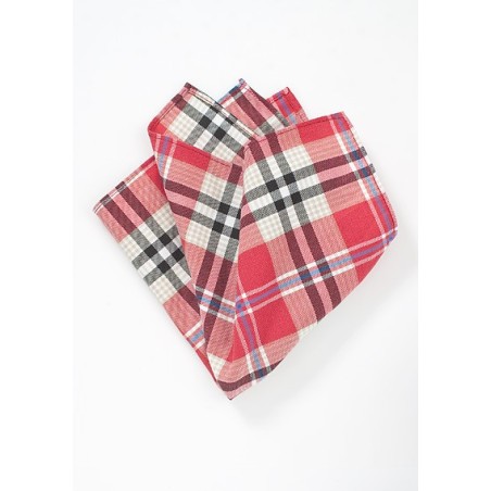 Summer Cotton Plaid Pocket Square