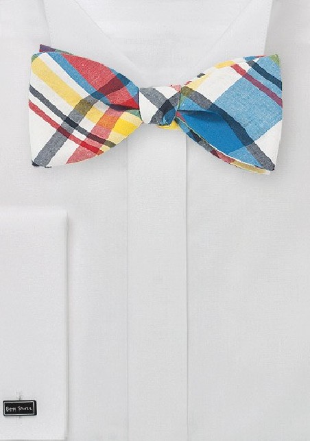 Madras Bow Tie in Fine Cotton
