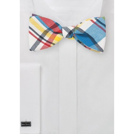 Madras Bow Tie in Fine Cotton