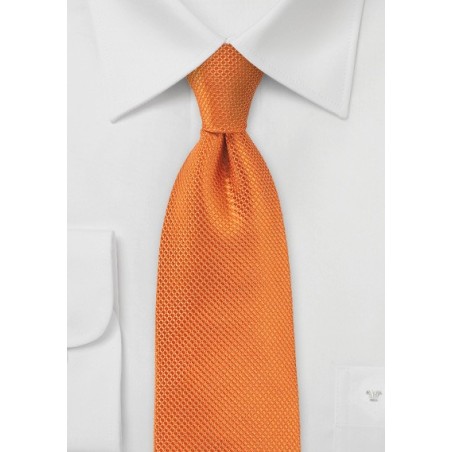 Tangerine Neck Tie in Silk Made for Kids