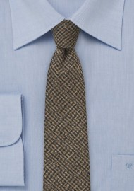 Winter Tweed Tie in Espresso Brown