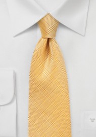 Plaid Summer Tie in Golden Peach Color