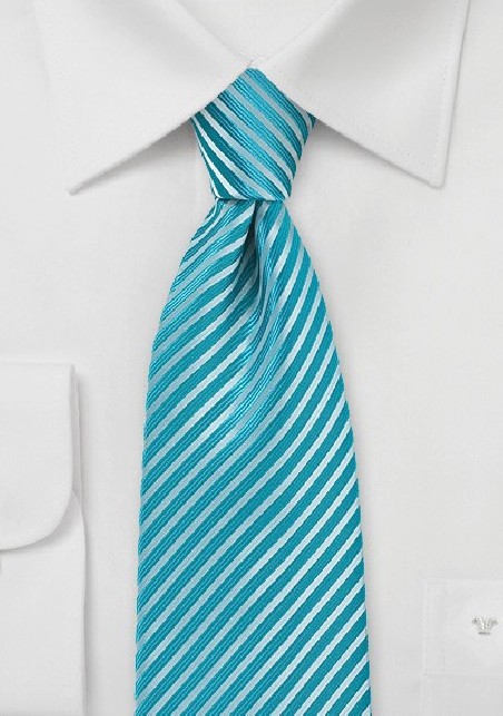 Summer Striped Tie in Bluebird Color