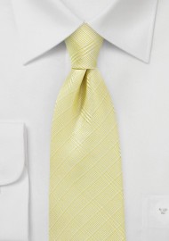 Banana Yellow Plaid Tie