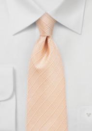 Plaid Tie in Coral Sands Color