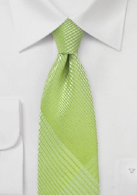 Trendy Plaid Tie in Daiquiri Green
