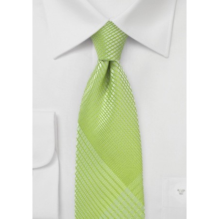 Trendy Plaid Tie in Daiquiri Green