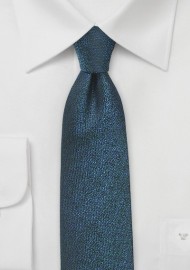 Royal Blue and Black Narrow Silk Tie