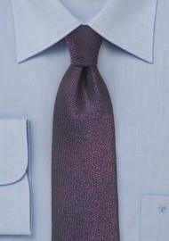 Metallic Sheen Silk Tie in Blue and Red