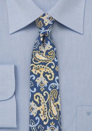 Fun Summer Paisley in Blue and Yellow
