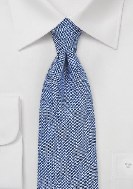 Blue Glen Check Silk Tie