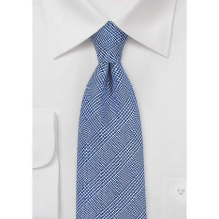 Blue Glen Check Silk Tie