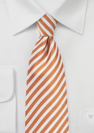 Elegant Summer Tie in Orange and White