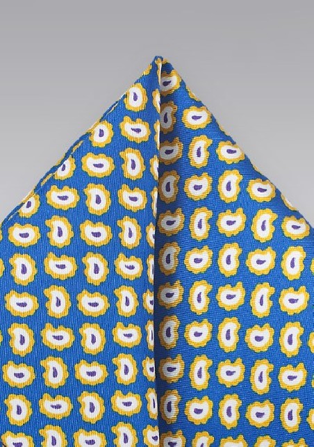 Pop Art Paisley Pocket Square