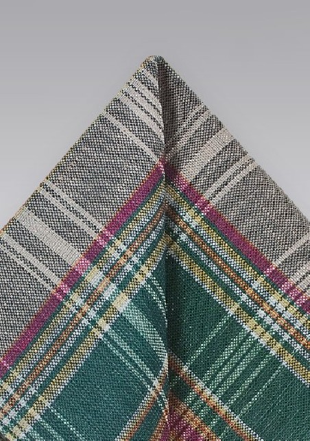 Autumn Madras in Green and Brown