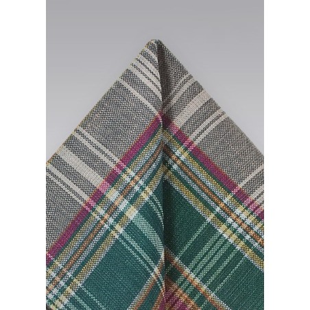 Autumn Madras in Green and Brown