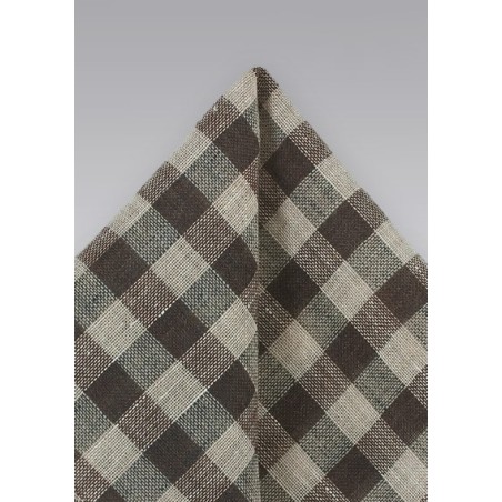 Autumn Gingham Hanky in Brown