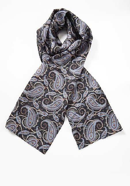 Bold Paisley Print Silk Scarf